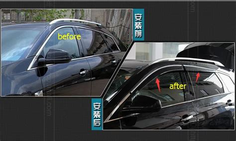 Accessories For Cadillac SRX 2012 2013 2014 Window Visors Awnings Sunny Rain Protector Visor ...