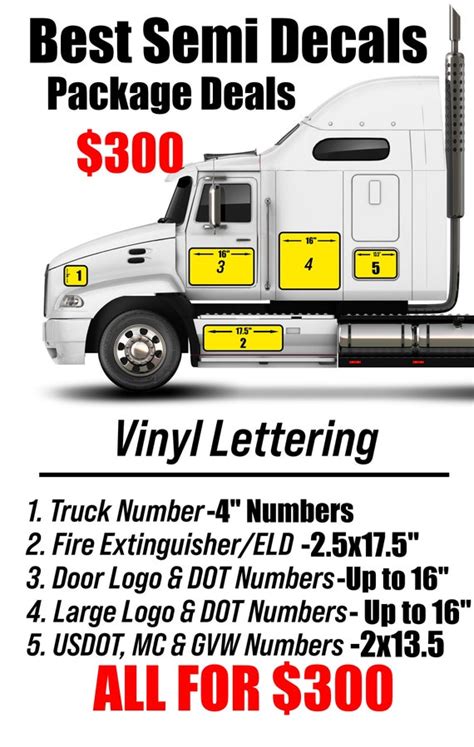 Best Semi-truck/trailer Decal Deals Package Deals - Etsy