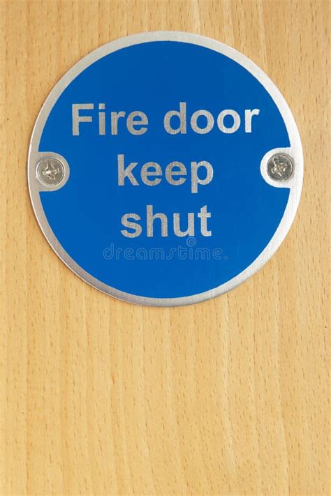 Keep Shut Sign on Fire Door Stock Image - Image of emergency, sign ...