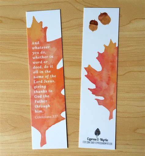 Colossians 3:17 Bible Verse Bookmark Scripture Bookmark with | Etsy | Comforting scripture ...