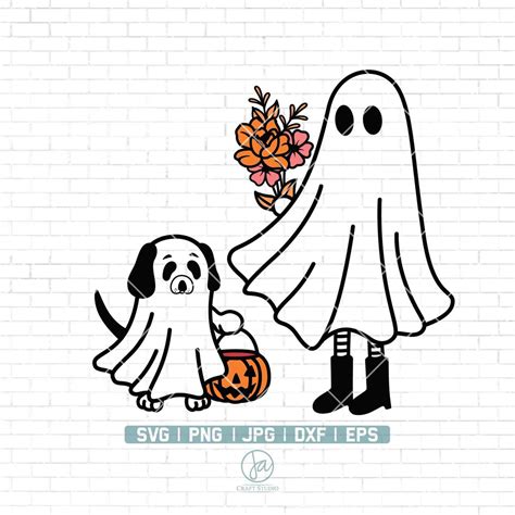 Ghost Dog Svg Ghost Girl Svg Halloween Svg Spooky Season - Etsy