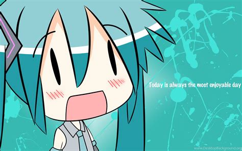 Hatsune Miku Chibi Wallpaper. Desktop Background