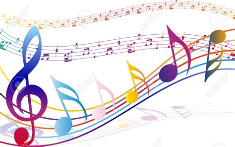 Music Notes clipart colorful music staff - Pencil and in color music ...