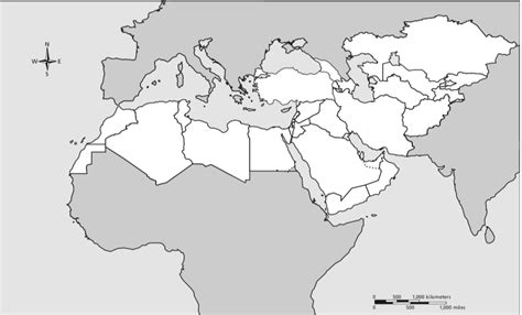 Blank Map Of Southwest Asia And North Africa - Sada Wilona