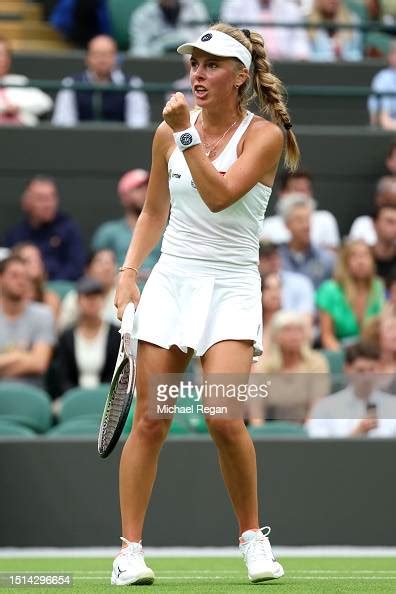 Magdalena Frech of Poland celebrates against Ons Jabeur of Tunisia in... News Photo - Getty Images