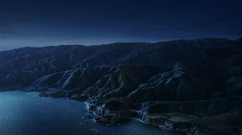 Big Sur Wallpaper 4K, 5K, Mountains, Night, Dark