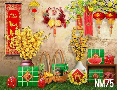 Vietnamese Tet Holiday Lunar New Year Landscape Background, Tet Holiday Backdrop phong Nen Chup ...