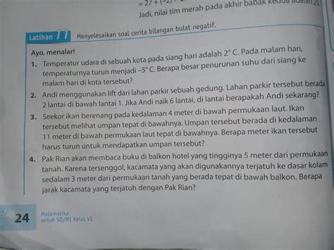 Soal Cerita Operasi Bilangan Bulat - Homecare24