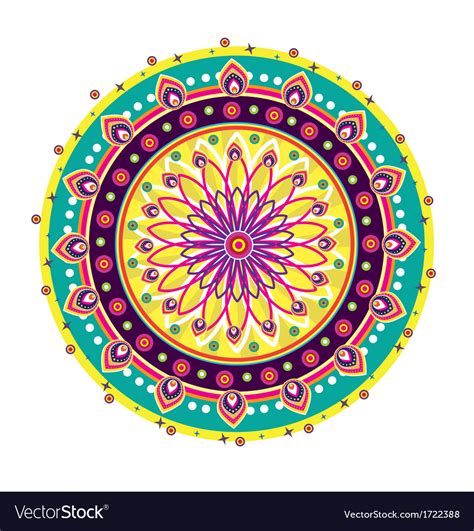 Indian medallion design Royalty Free Vector Image