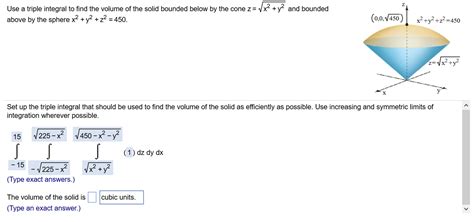 Solved Use a triple integral to find the volume of the solid | Chegg.com