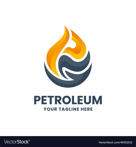 Letter p and s petroleum logo design Royalty Free Vector