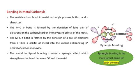 Chemistry 12 Chapter 9 Bonding in Metal Carbonyls Importance & Application of Coordination ...