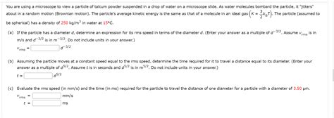 Solved You are using a microscope to view a particle of | Chegg.com