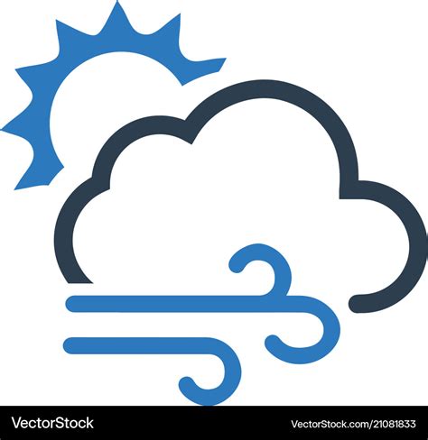 Windy weather icon Royalty Free Vector Image - VectorStock