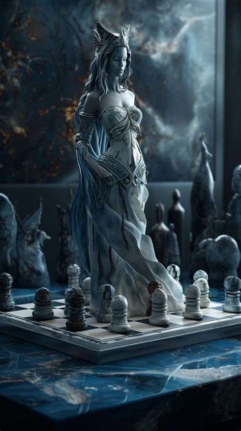 Queen Chess Piece, Chess King, Chess Queen, Fantasy Decor, Dark Fantasy ...