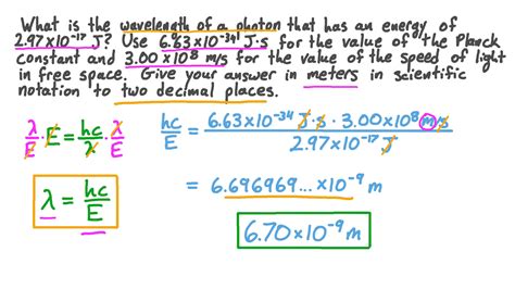 Question Video: Calculating the Wavelength of a Photon Given Its Energy | Nagwa