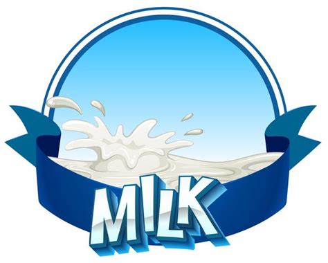 Fresh milk with text on banner 431108 Vector Art at Vecteezy