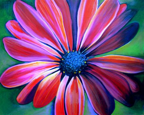 Daisy, 2011, Karlin Meehan Flower Painting, Flower Art, Rock Painting ...