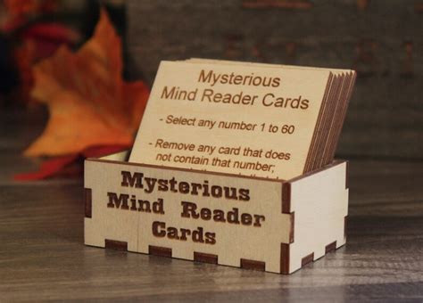 Mind Reader Game Cards with Display Box Math Games Fun Card | Etsy