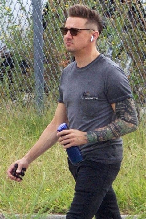 jeremy renner tattoo sleeve - Angelique Bolling