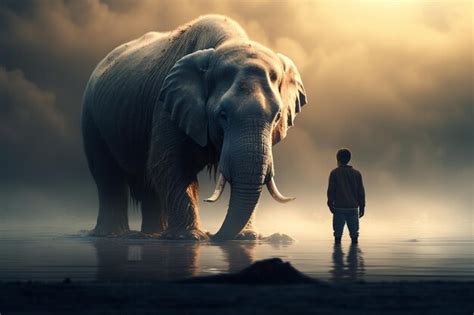 Premium AI Image | Photography of animals interacting with humans