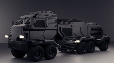 ArtStation - Scifi military truck