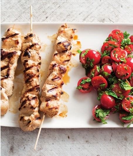 Turkish-style grilled chicken with tomato mint salad recipe | Eat Your Books