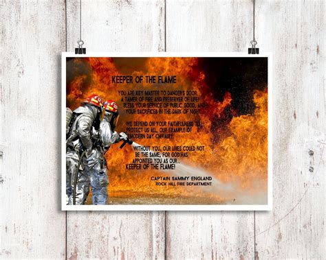 Firefighter Art Decor Fireman Wall Decor Firefighter by NimbleMuse