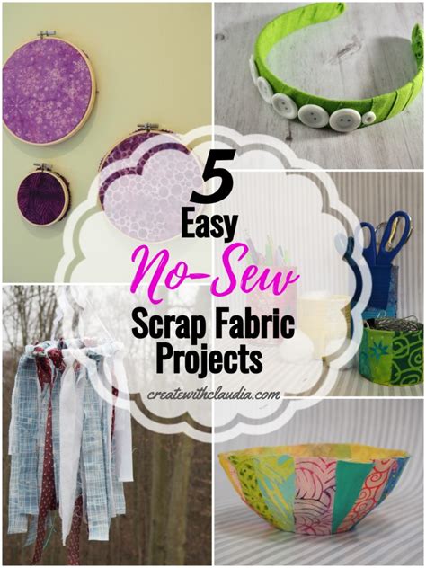 Easy No-Sew Scrap Fabric Projects - Create with Claudia