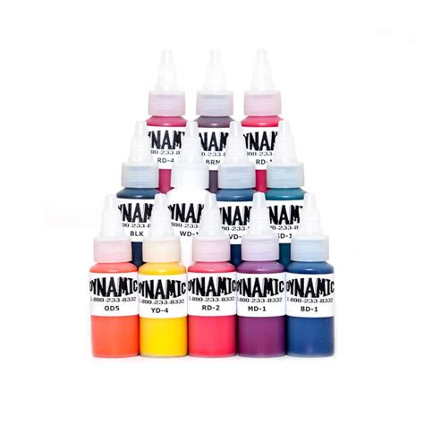 Tattoo Ink set - Dynamic Color Set, Colors, 1oz