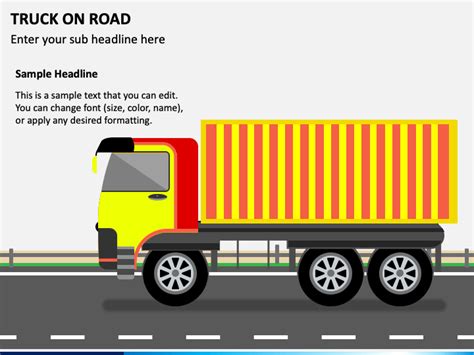 Truck on Road for PowerPoint and Google Slides - PPT Slides