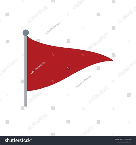 Red Triangulat Flag Vector Emoji Stock Vector (Royalty Free) 2225210403 ...