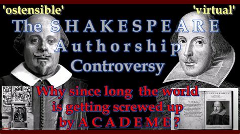 The SHAKESPEARE Authorship controversy - YouTube