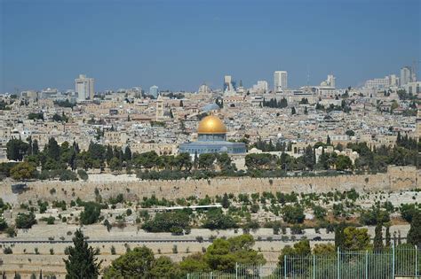 jerusalem, israel, dome of the rock, mount of olives, architecture ...