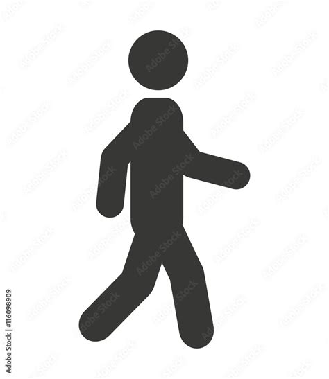 Vecteur Stock man walking silhouette icon | Adobe Stock