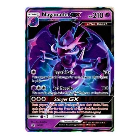 Pokemon Single Promotional Card - Naganadel GX (Dragon Majesty Elite ...