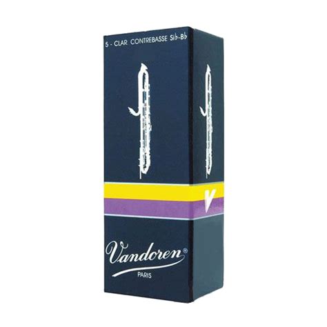 Vandoren Traditional Contrabass Clarinet Reed, Strength 4, Box of 5