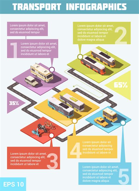 Transport Infographic Set 471878 Vector Art at Vecteezy