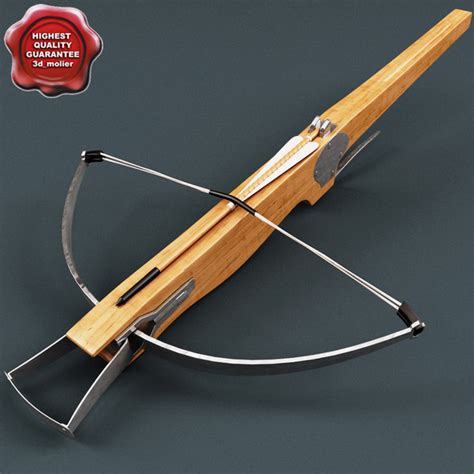 medieval crossbows bow 3d model