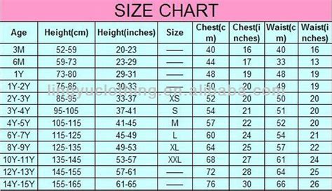 average shirt size by age - Google-keresés | Size chart for kids ...