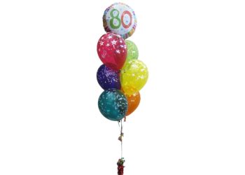 80th Birthday Balloons | Helium Balloons Perth | 80th Birthday balloon ...