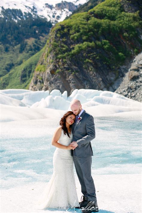 Wedding on Mendenhall Glacier in Juneau, Alaska by Mallorie Owens ...