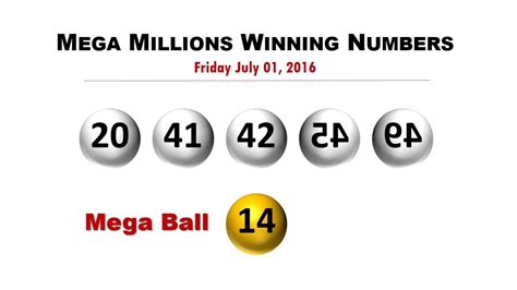 Mega Millions Winning numbers for Friday 7/1/2016; jackpot now worth $449 million - YouTube