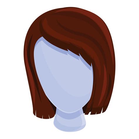 Actress wig icon, cartoon style 14306897 Vector Art at Vecteezy