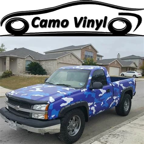 Car Styling Blue White Camouflage Vinyl Wrapping Urban Camouflage Car ...