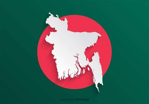 Bangladesh Map Red And Green