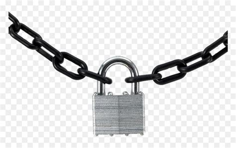 Lock And Chain Drawing, HD Png Download - vhv