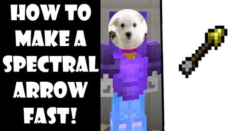 How to make spectral arrows in minecraft - YouTube