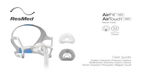 AirFit N20 - AirTouch N20 nasal mask user guide - [PDF Document]