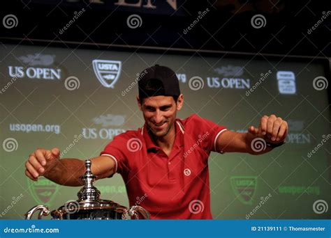 Novak Djokovic at the Press Conference Editorial Photo - Image of ...